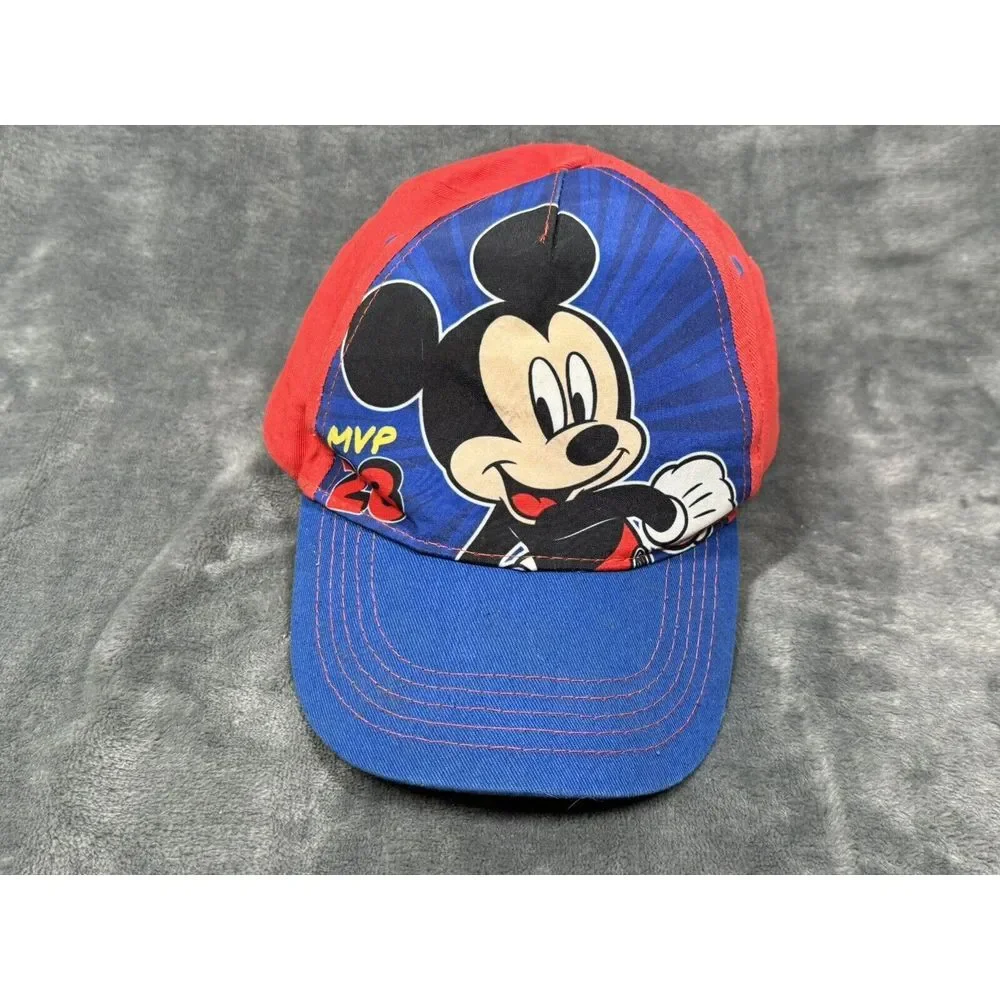 Disney Youth Kids Mickey Mouse‎ MVP 28 Baseball Cap Hat Red and Blue